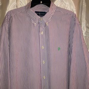 Ralph Lauren button down - 18/2XL - purple/white